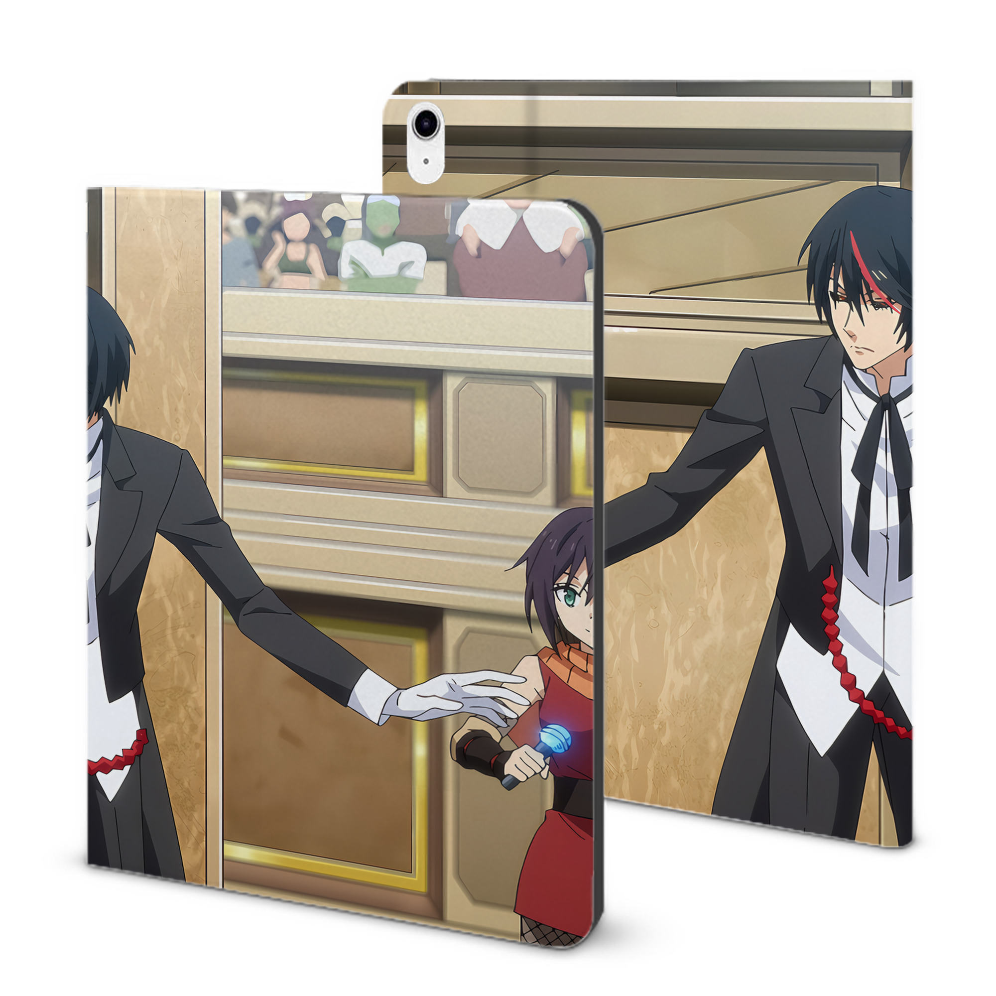 （画像用） 転スラ Regarding Reincarnated to Slime IPad ケース ブック型 PUレザー TPU 耐衝撃 軽量 薄型 ペン収納なし 全面保護 IPad 各モデル対応
